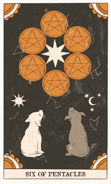 Шестица Пентакли (Six of Pentacles) - Таро карта значение